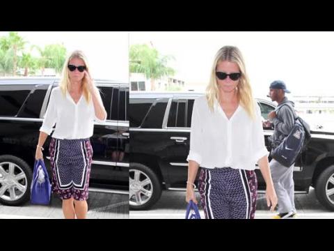 VIDEO : Gwyneth Paltrow est chic en arrivant  l'aroport
