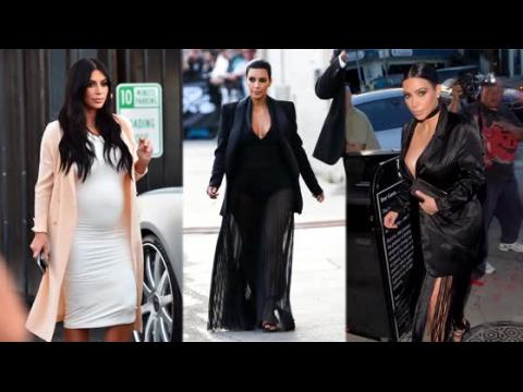 VIDEO : Body Confident Kim Kardashian Masters Maternity Dressing