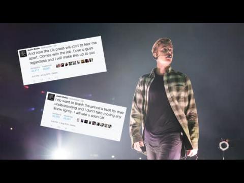 VIDEO : Justin Bieber prsente ses excuses pour avoir d annuler un concert au Royaume-Uni