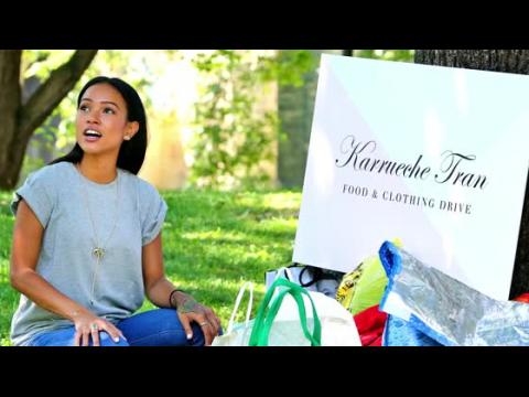 VIDEO : Karrueche Tran Holds A Food & Clothing Drive in Toronto