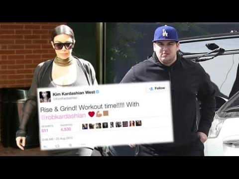 VIDEO : Rob Kardashian is Working Out With His Sister Kim