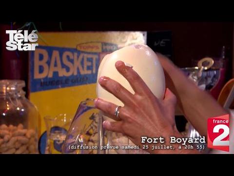 VIDEO : Fort Boyard : les basketteurs de l'quipe de France doivent gober un oeuf d'autruche