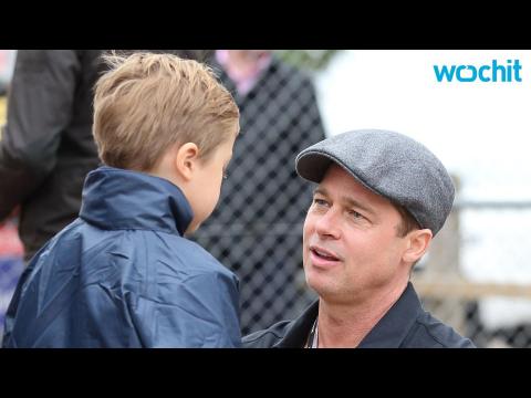 VIDEO : Brad Pitt and Son Knox Have a Day Out at the Racetrack