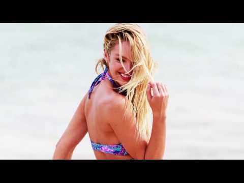 VIDEO : Candice Swanepoel rchauffe l'hiver dans un bikini color