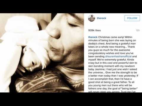 VIDEO : Dwayne 'The Rock' Johnson Shares Pic of Newborn Daughter