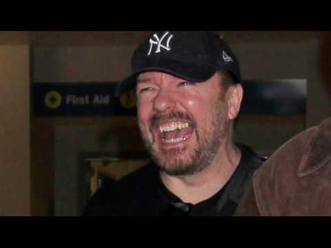 VIDEO : Ricky Gervais Talks Golden Globe Jokes While Arriving in L.A