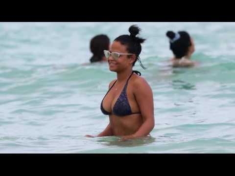 VIDEO : Christina Milian Shows Off Her Bikini Body in Miami Beach