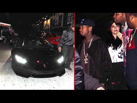 VIDEO : Tyga and Kylie Jenner Seen Out in Tyga's Brand New Lambo!