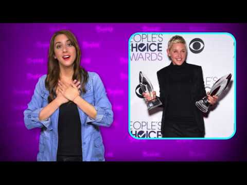 VIDEO : Ellen DeGeneres wins People's Choice Award's Favorite Humanitarian.
