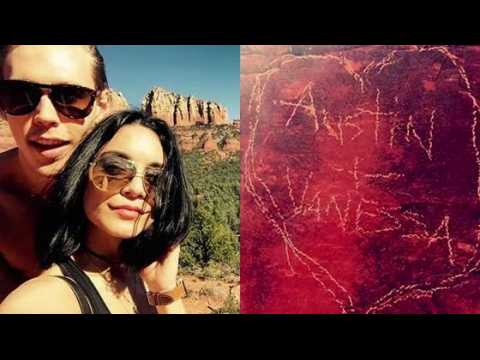 VIDEO : Vanessa Hudgens and Austin Butler in Trouble For Defacing Sedona Rocks