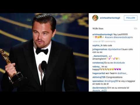 VIDEO : Leonardo DiCaprio's Ex Erin Heatherton Celebrates His Oscar Win