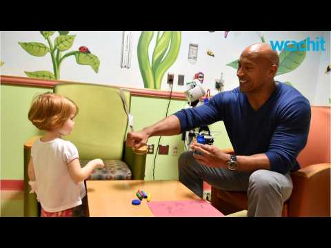VIDEO : The Rock Takes Break From Filming, Vists Children's Hospital