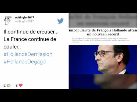 VIDEO : L'impopularit de Franois Hollande atteint un nouveau record