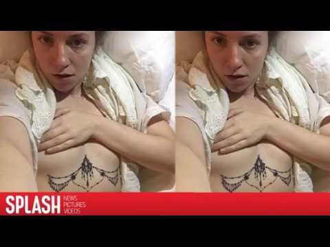 VIDEO : Lena Dunham Accentuates the Girls With a Chest Tattoo