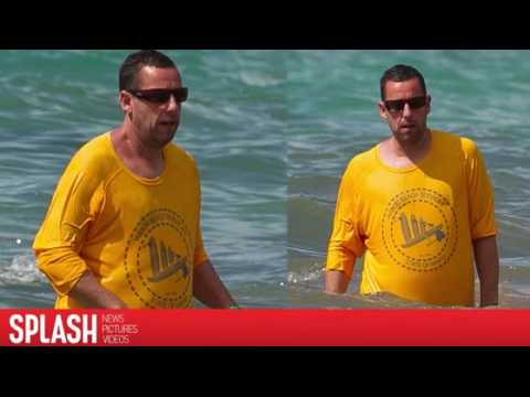 VIDEO : Adam Sandler Sports Carefree 'Shirt in the Ocean' Look