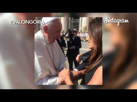 VIDEO : Eva Longoria hits Instagram with the Pope