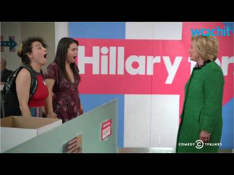 VIDEO : Hillary Clinton on ?Broad City? After Primary Wins