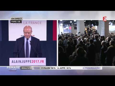 VIDEO : Primaire de droite : L'motion d'Alain Jupp suite  sa dfaite