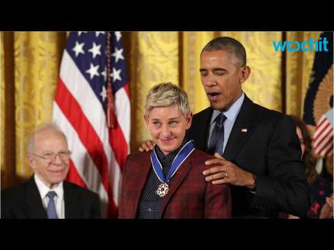 VIDEO : Ellen DeGeneres Forgot White House ID to Get Her Medal of Freedom