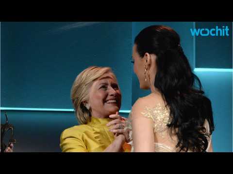 VIDEO : Hillary Clinton Makes Shock Appearance To Honor Katy Perry