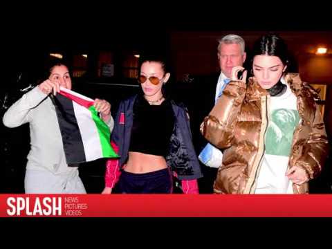 VIDEO : Bella Hadid Run Up on By Young Woman With Palestinian Flag