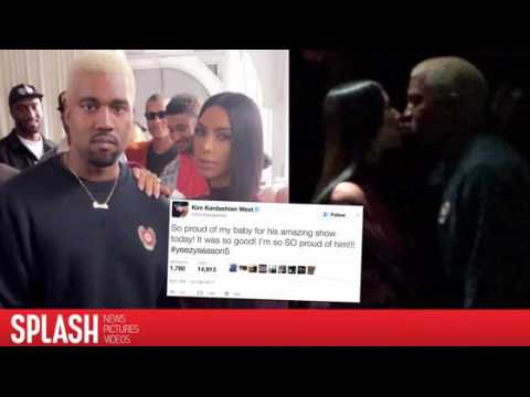 VIDEO : Kim Kardashian donne un baiser à Kanye West pour lui souhaiter bonne chance
