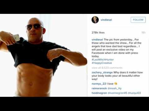 VIDEO : Vin Diesel Posts Shirtless Pic to Shut Up 'Dad Bod' Shaming