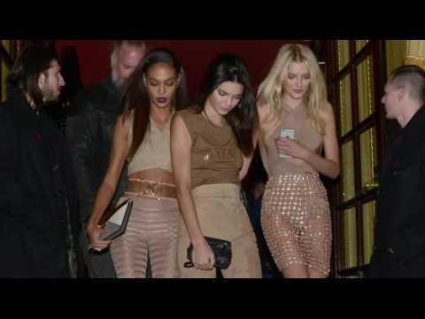 VIDEO : Kendall Jenner Coordinates In Cream For Balmain After Party