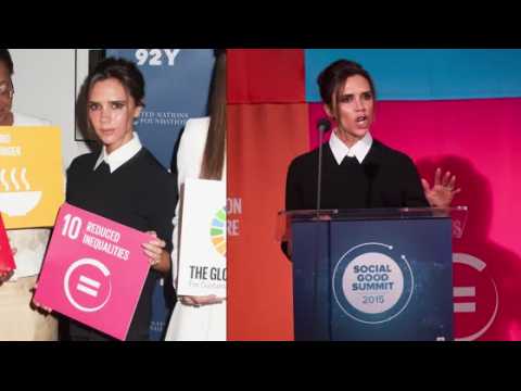 VIDEO : Victoria Beckham Takes To The Stage To Support Fight Against Aids