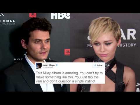 VIDEO : John Mayer Goes Fan Crazy Over Miley Cyrus' New Album