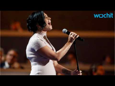 VIDEO : Demi Lovato Performs At DNC And Speaks About Mental Illness