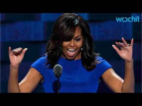 VIDEO : Michelle Obama Wears Christian Siriano Dress to Democratic Convention