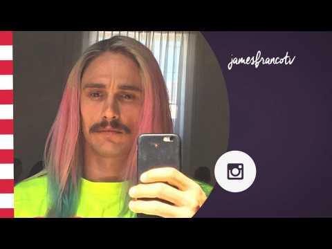 VIDEO : James Franco unveils rainbow hair-do