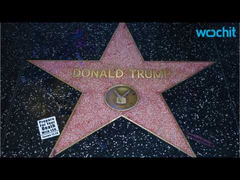 VIDEO : Someone just used Donald Trump?s Hollywood Walk of Fame star to mock his border wall proposa