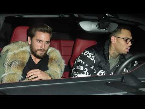 VIDEO : Scott Disick and Chris Brown Party Together at Hollywood Club