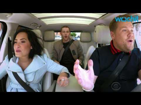 VIDEO : Demi Lovato, Nick Jonas Join James Corden on 'Carpool Karaoke'