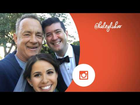 VIDEO : Tom Hanks crashes wedding photo shoot
