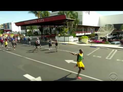 VIDEO : James Corden a affront Usain Bolt au 100 m