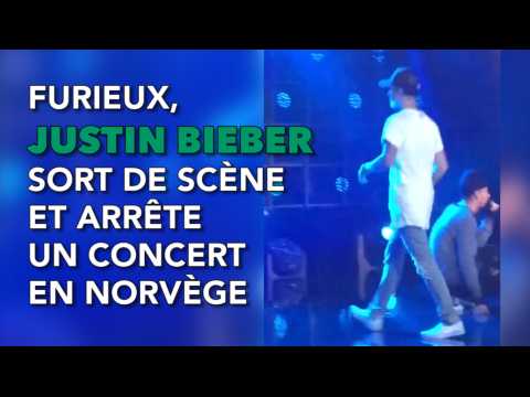 VIDEO : Justin Bieber sort de scne, furieux, et arrte son concert en Norvge