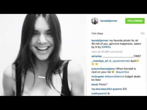 VIDEO : Kendall Jenner montre un sein pour célébrer ses 40 millions de followers sur Instagram