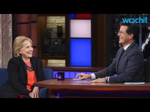 VIDEO : Hillary Clinton Flirts With Stephen Colbert on The Late Show