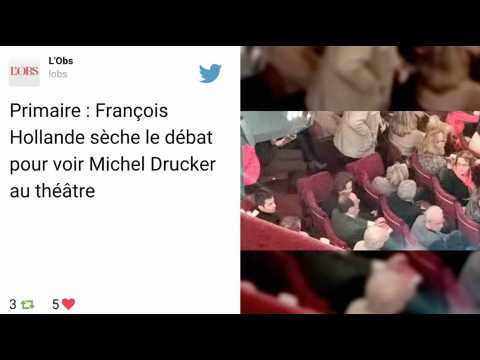 VIDEO : Franois Hollande prfre Michel Drucker au dbat de la primaire