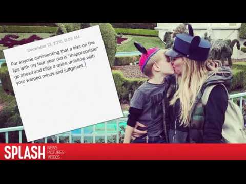 VIDEO : Hilary Duff se fait incendier pour avoir fait un bisou sur les lvres  son fils