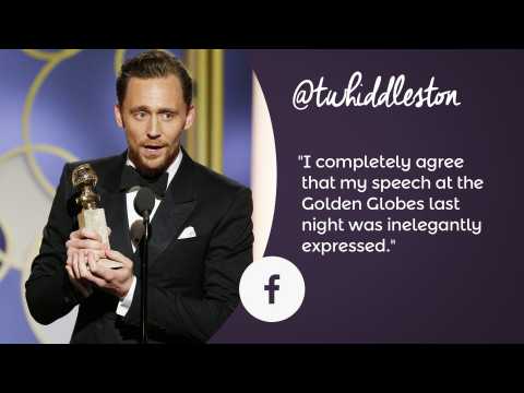 VIDEO : Tom Hiddleston s'excuse pour son discours aux Golden Globes !