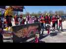 Les Flammes encouragées par leurs supporters