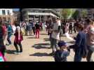 Flash mob pour dénoncer les restrictions sanitaires, place de la République au Mans