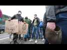Près de 250 éleveurs manifestent contre l'ours Goiat à Arreau