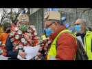 Namur : manifestation des ambassadeurs de la propreté et des agriculteurs devant le Parlement wallon