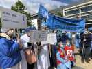 Manifestation des infirmiers de bloc opératoire à Caen, pour « une reconnaissance de la profession »