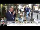 Bruno Le Maire à la terrasse d'un café parisien